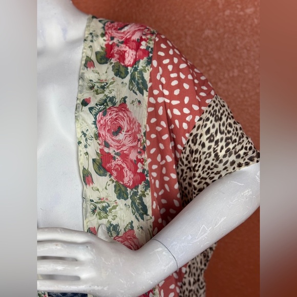 Umgee Floral  Animal Print Open Front Kimono Size S/M. E89 - Picture 9 of 15